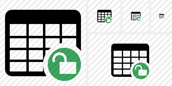 Icone Database Table Unlock