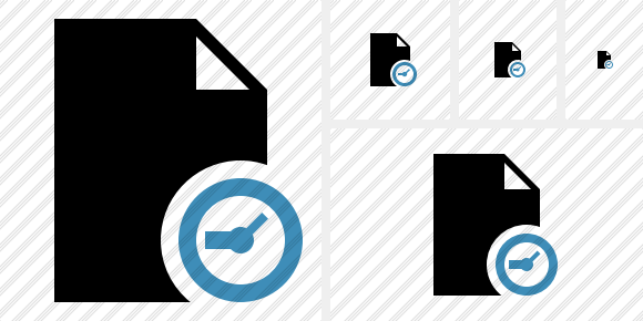 Document Blank Clock Icon