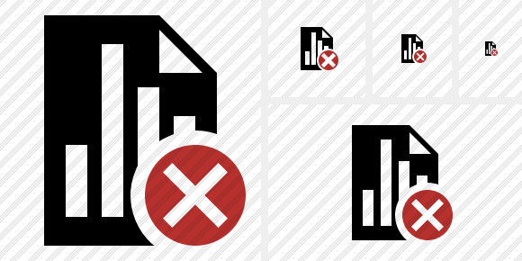 Icone Document Chart Cancel