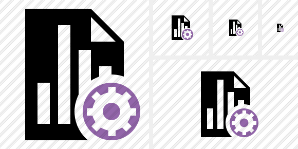 Icone Document Chart Settings