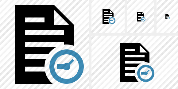 Icone Document Clock