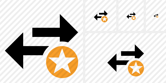 Exchange Horizontal Star Icon