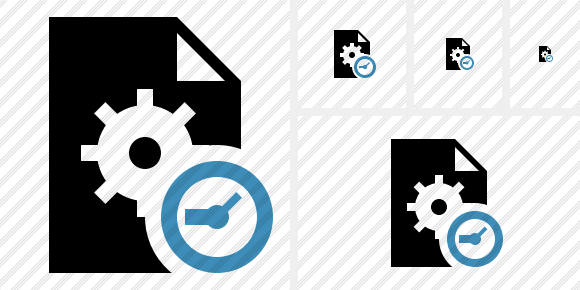 Icone File Settings Clock