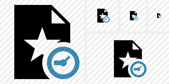 File Star Clock Icon