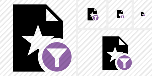 File Star Filter Icon