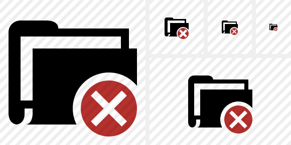 Icone Folder Documents Cancel