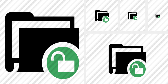 Icone Folder Documents Unlock