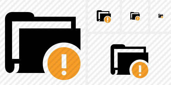 Folder Documents Warning Icon