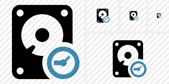 Hard Drive Clock Icon