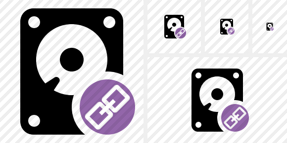 Hard Drive Link Icon