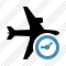 Airplane Horizontal Clock Icon