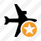 Airplane Horizontal Star Icon