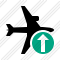 Airplane Horizontal Upload Icon