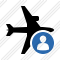 Airplane Horizontal User Icon