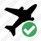 Airplane Ok Icon