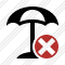 Beach Umbrella Cancel Icon