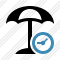 Beach Umbrella Clock Icon