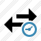 Exchange Horizontal Clock Icon