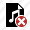 File Music Cancel Icon