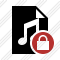 File Music Lock Icon