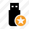 Flash Drive Star Icon