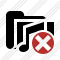 Folder Music Cancel Icon