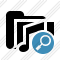 Folder Music Search Icon