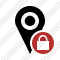 Map Pin Lock Icon