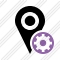 Map Pin Settings Icon