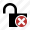 Unlock Cancel Icon