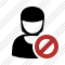 User Woman Block Icon