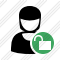 User Woman Unlock Icon