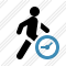 Walking Clock Icon