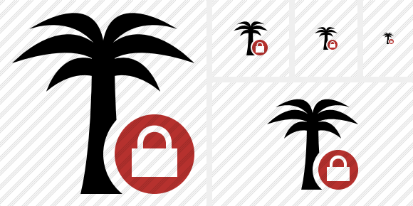 Palmtree Lock Icon