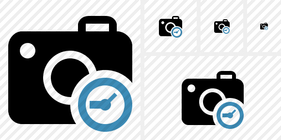 Photocamera Clock Icon