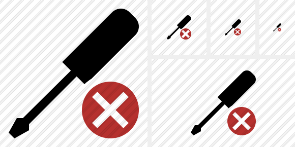 Screwdriver Cancel Icon