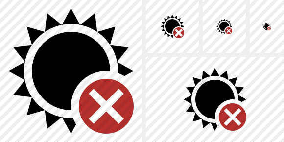 Sun Cancel Icon