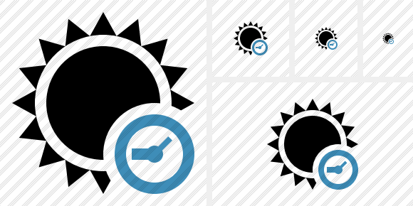 Sun Clock Icon