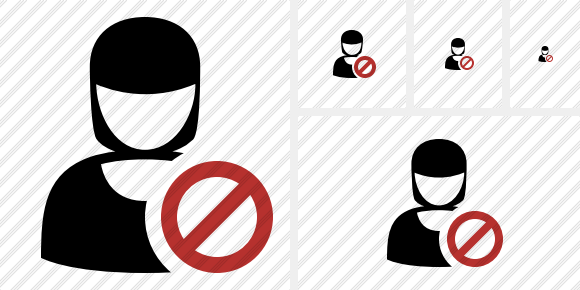 User Woman Block Icon