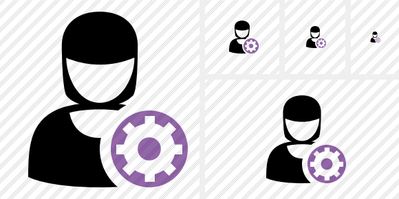 User Woman Settings Icon