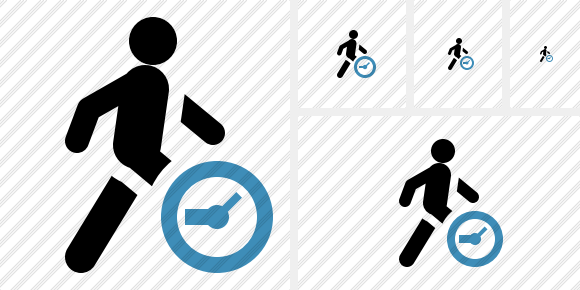 Walking Clock Icon