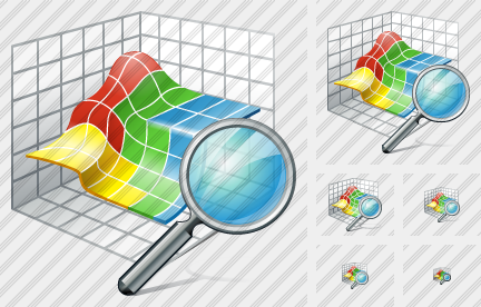 3D Graph Search Icon