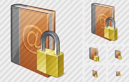 Icone Address Book Locked