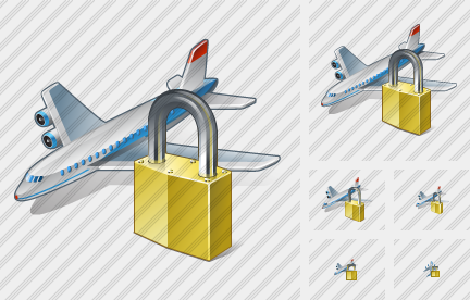 Airplane Locked Icon