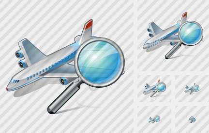 Airplane Search Icon