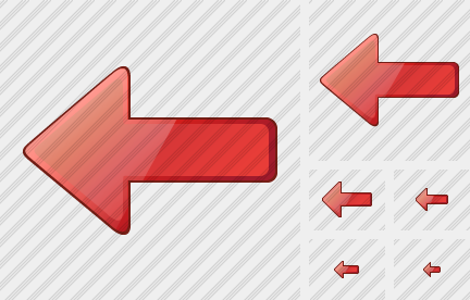 Arrow Left Red Icon