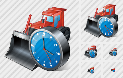 Icone Bulldozer Clock