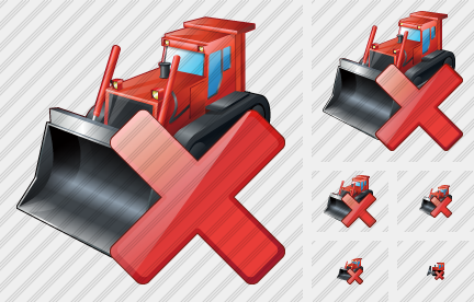 Bulldozer Delete Icon