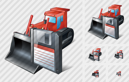 Bulldozer Save Icon