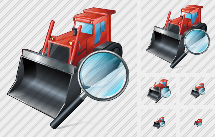 Bulldozer Search 2 Icon